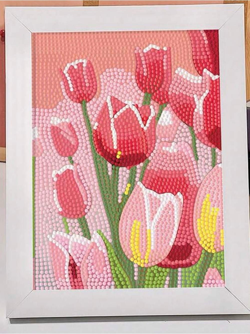 Framed Pink Tulip Wall Art - Brand:
